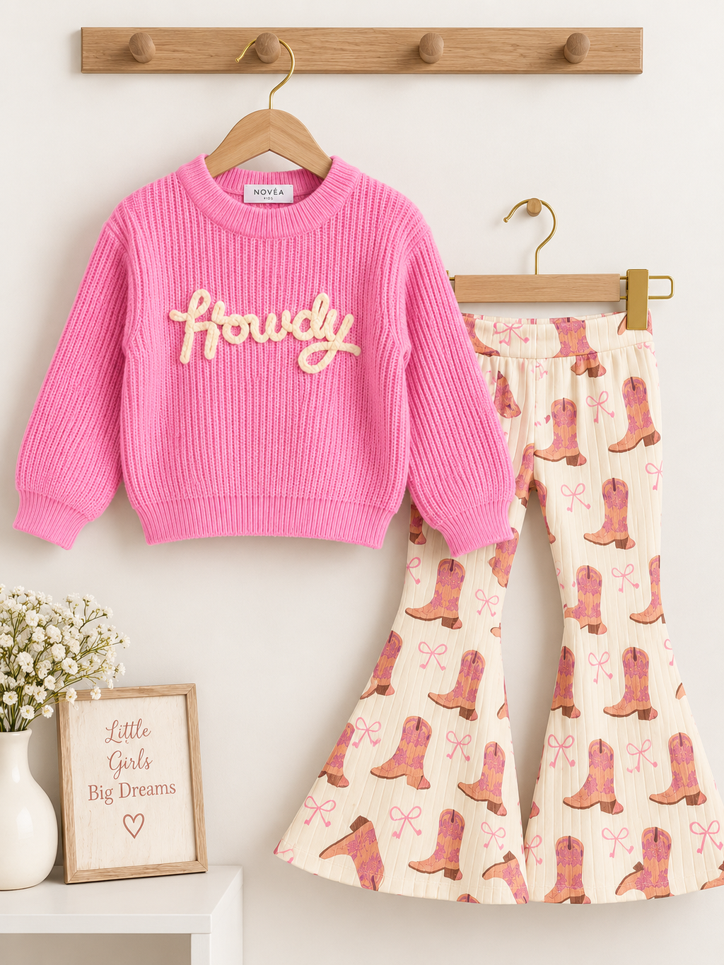 The Howdy Cowgirl Bell Bottom Set