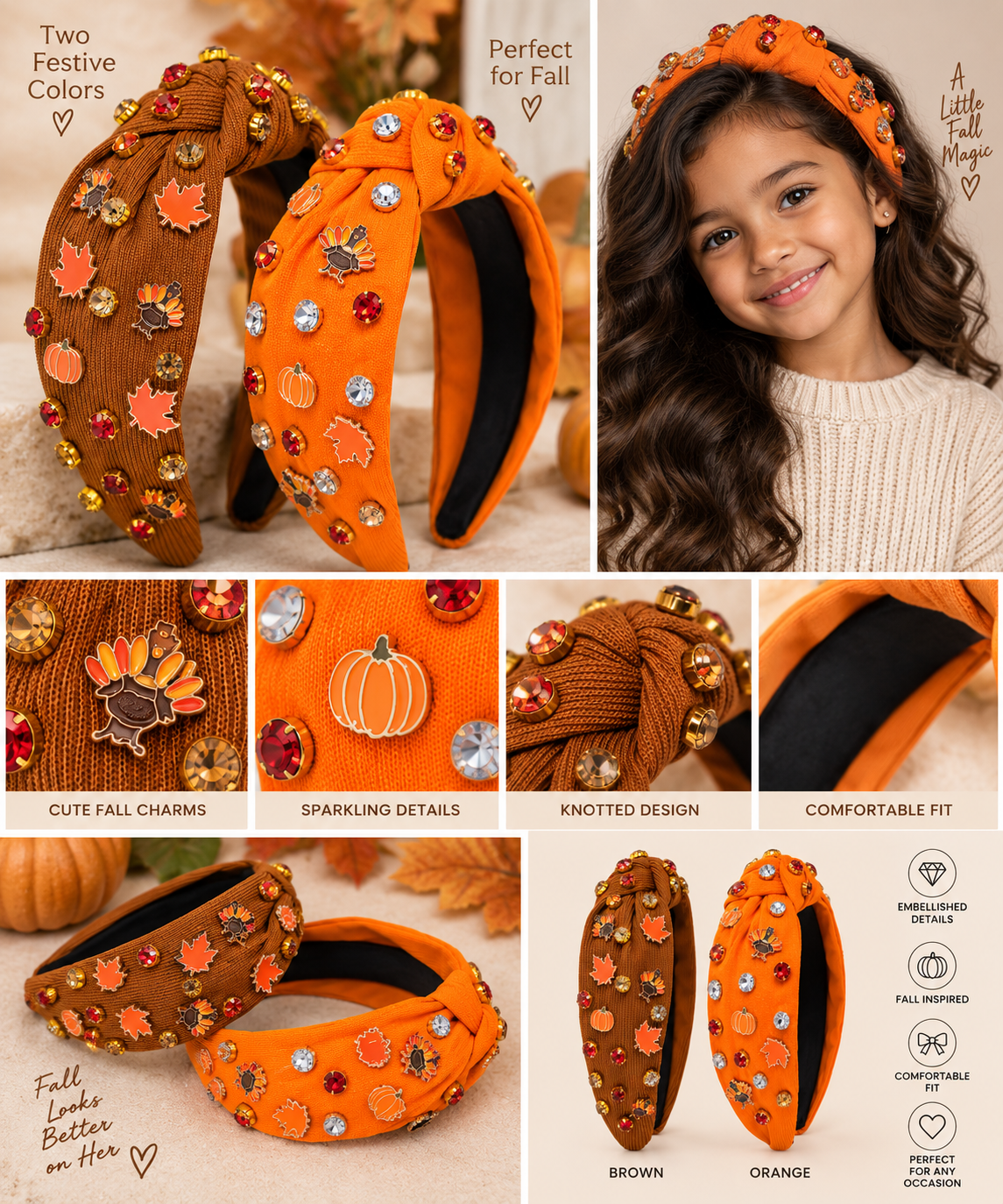 Autumn Sparkle Gemstone Headband
