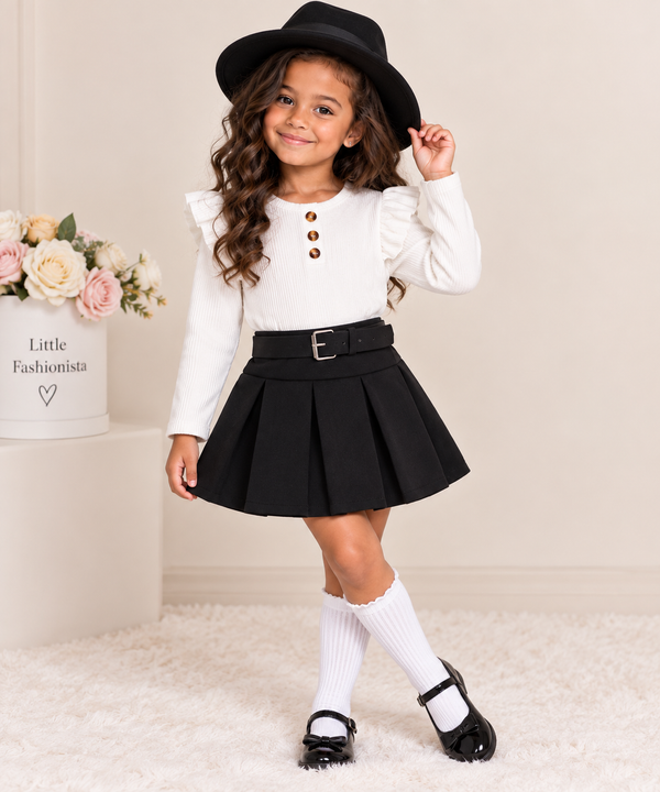 The Uptown Pleated Skirt Set (Hat included)