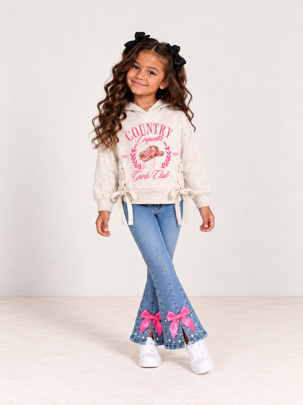 The Country Coquette Denim Flare Set
