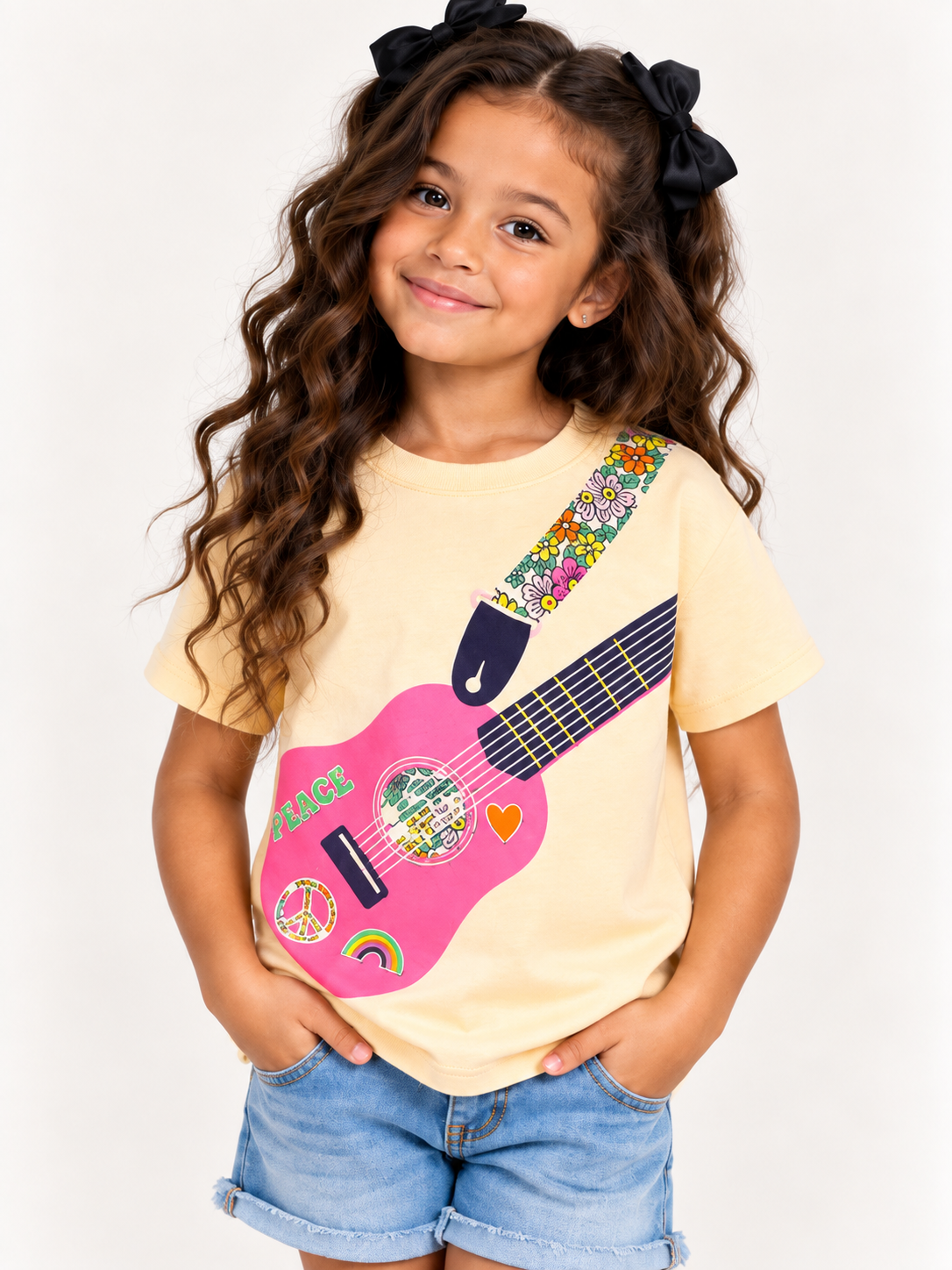 The Peace & Petals Guitar Tee