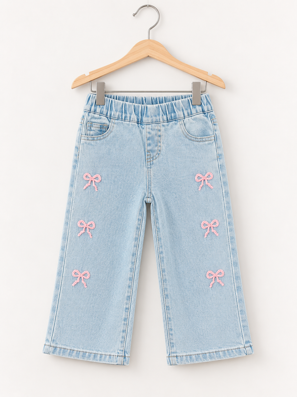 The Pretty in Bows Wide-Leg Jeans