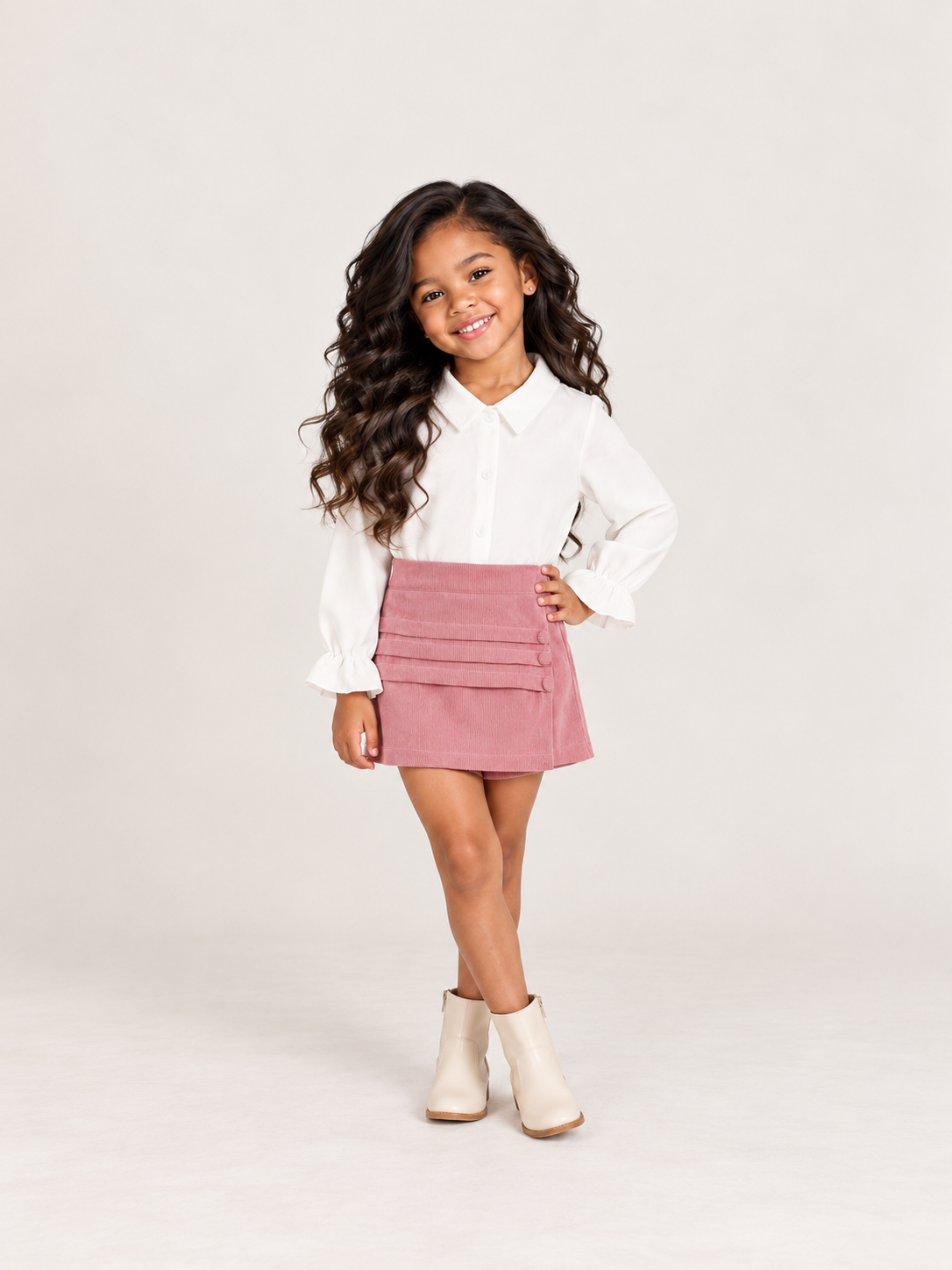 The Blush Corduroy Skort Set