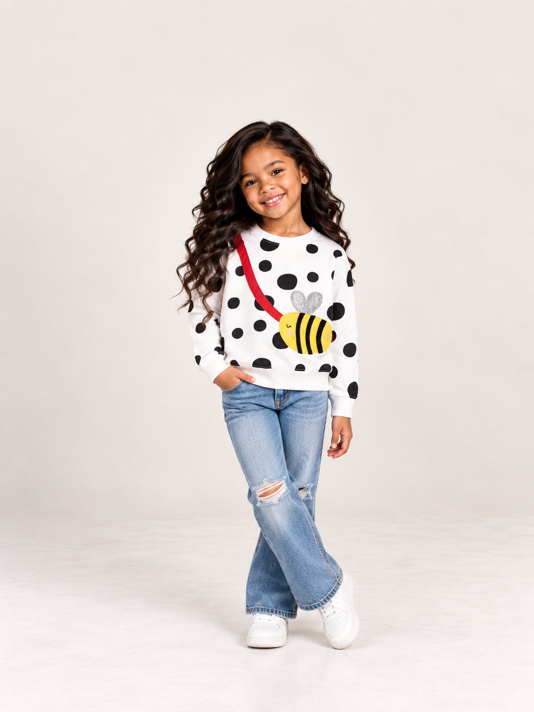 The Busy Bee Polka Dot Sweatshirt