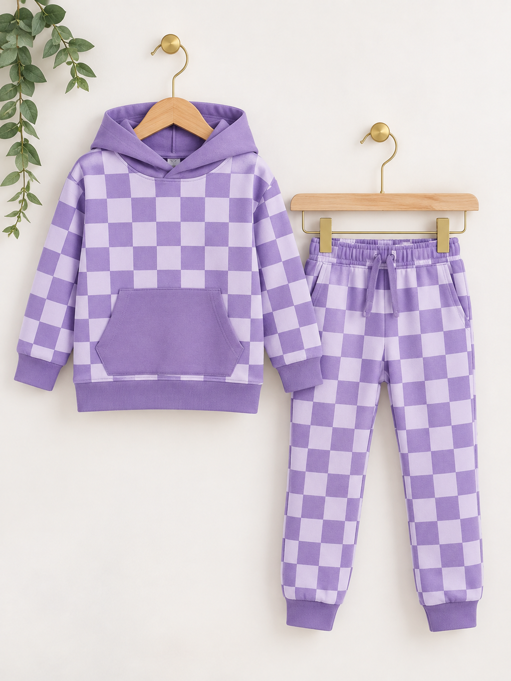The Purple Haze Checker Jogger Set