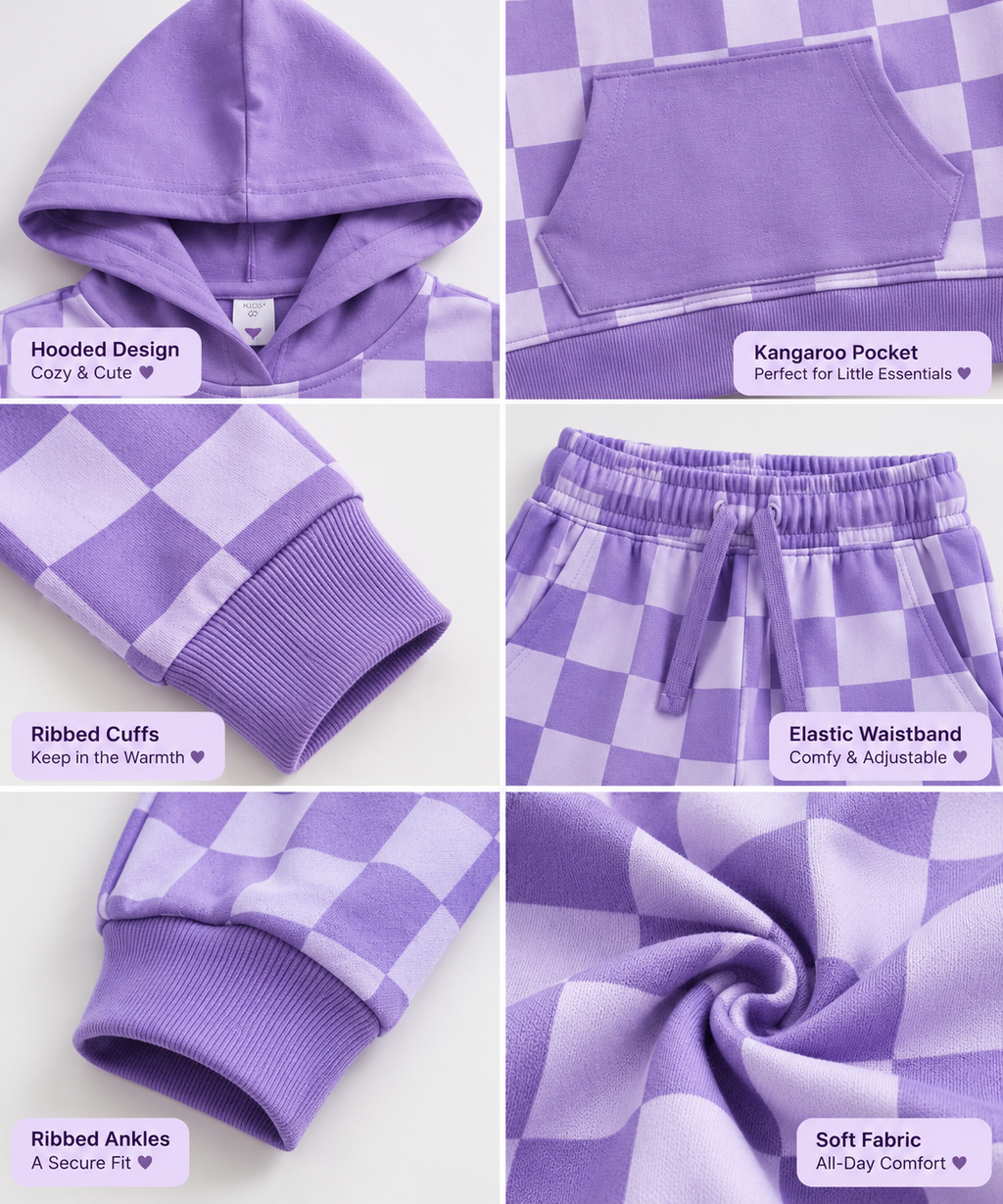 The Purple Haze Checker Jogger Set