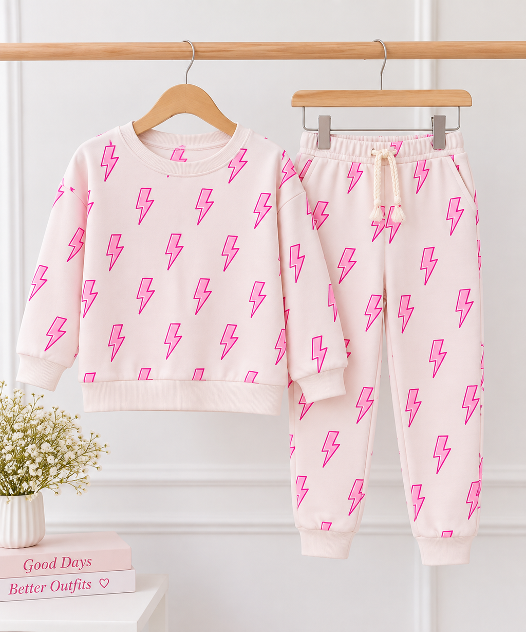 The Pink Bolt Jogger Set