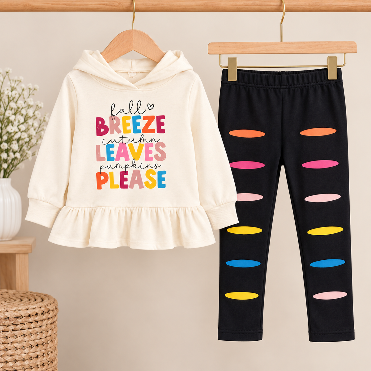 The Fall Breeze Ruffle Legging Set