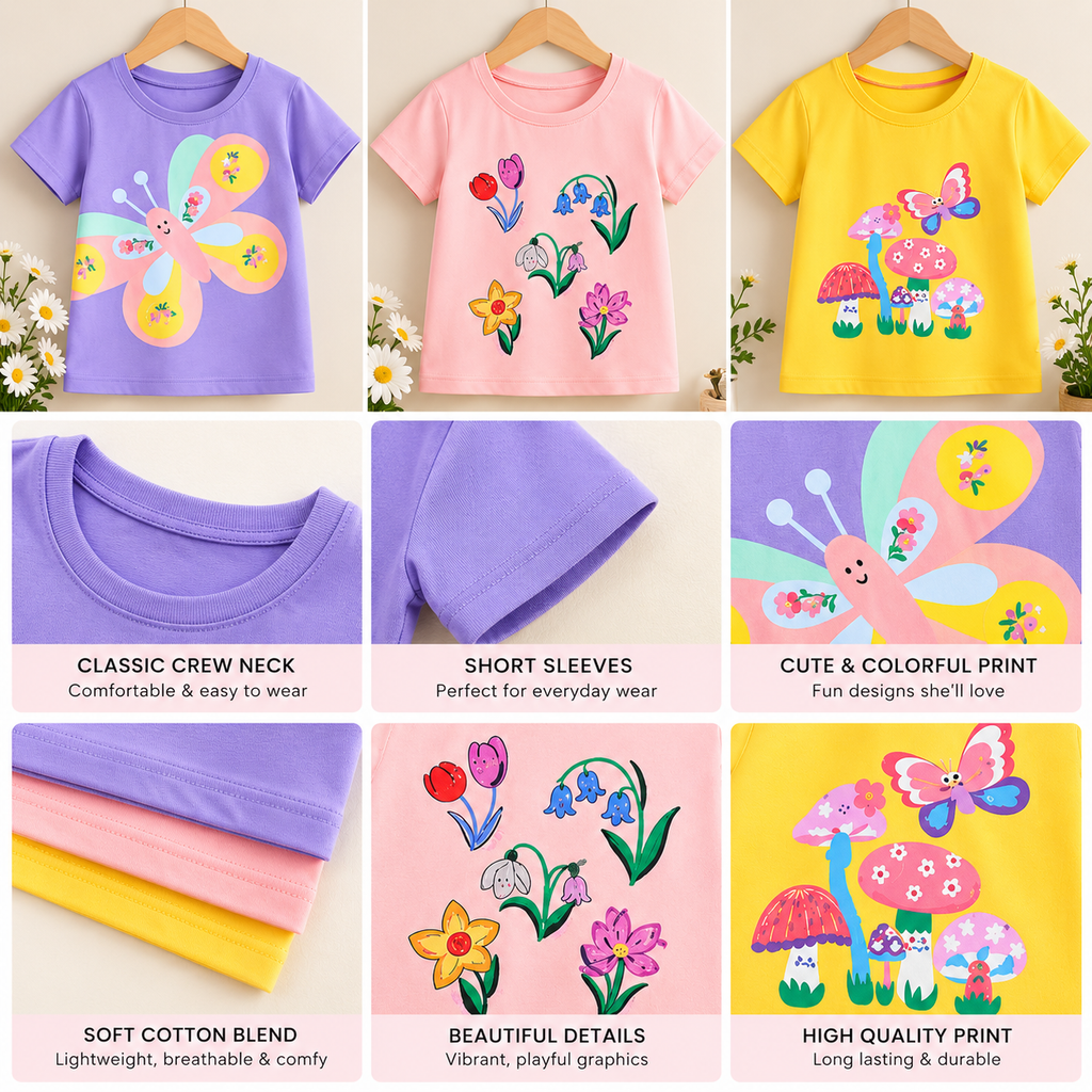 The Little Garden Graphic Tee Set — 3 Pack