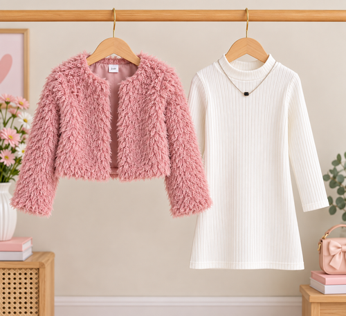 The Blush & Ivory Cozy Dress Set