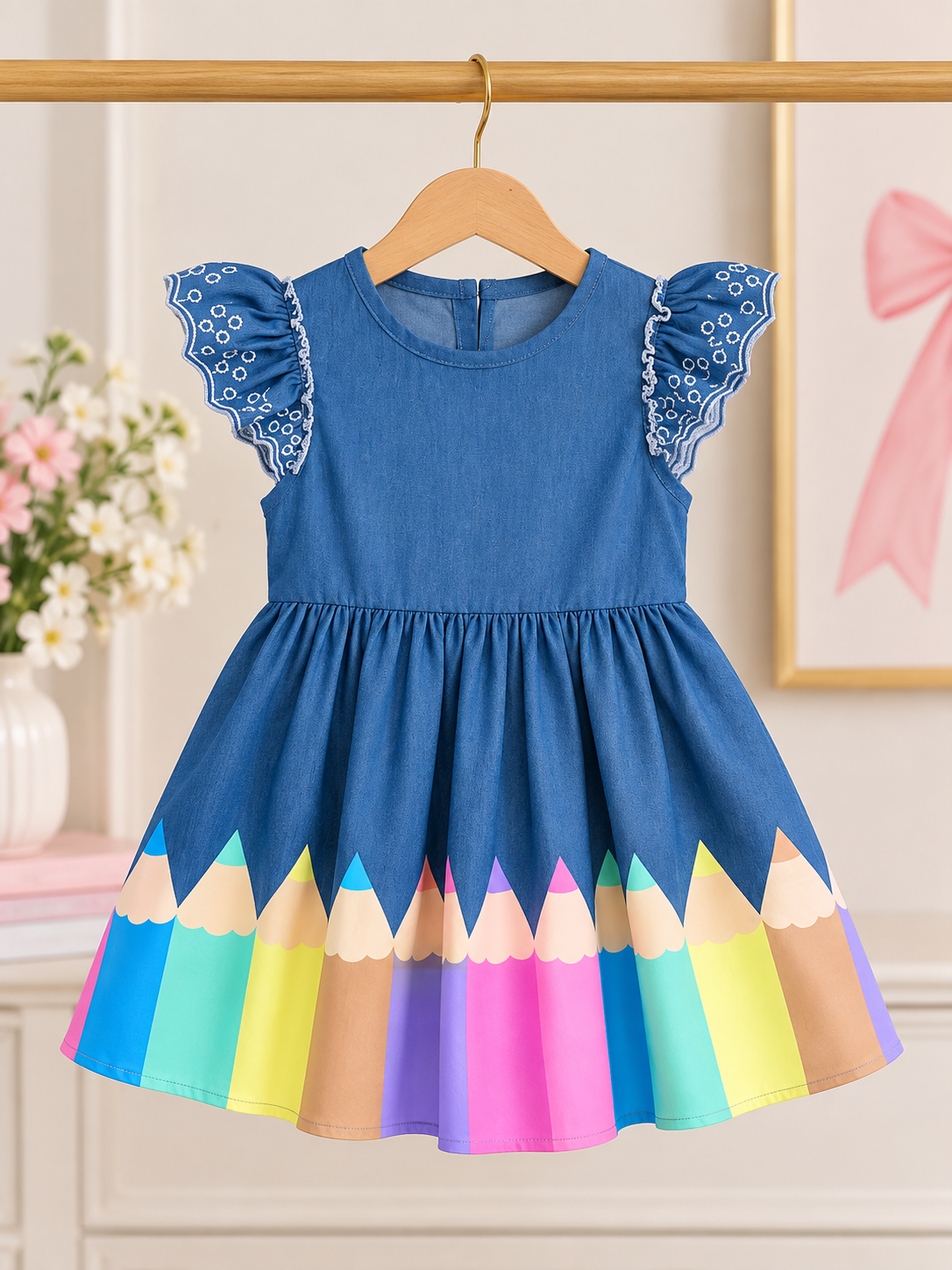 The Little Scholar Denim Dress