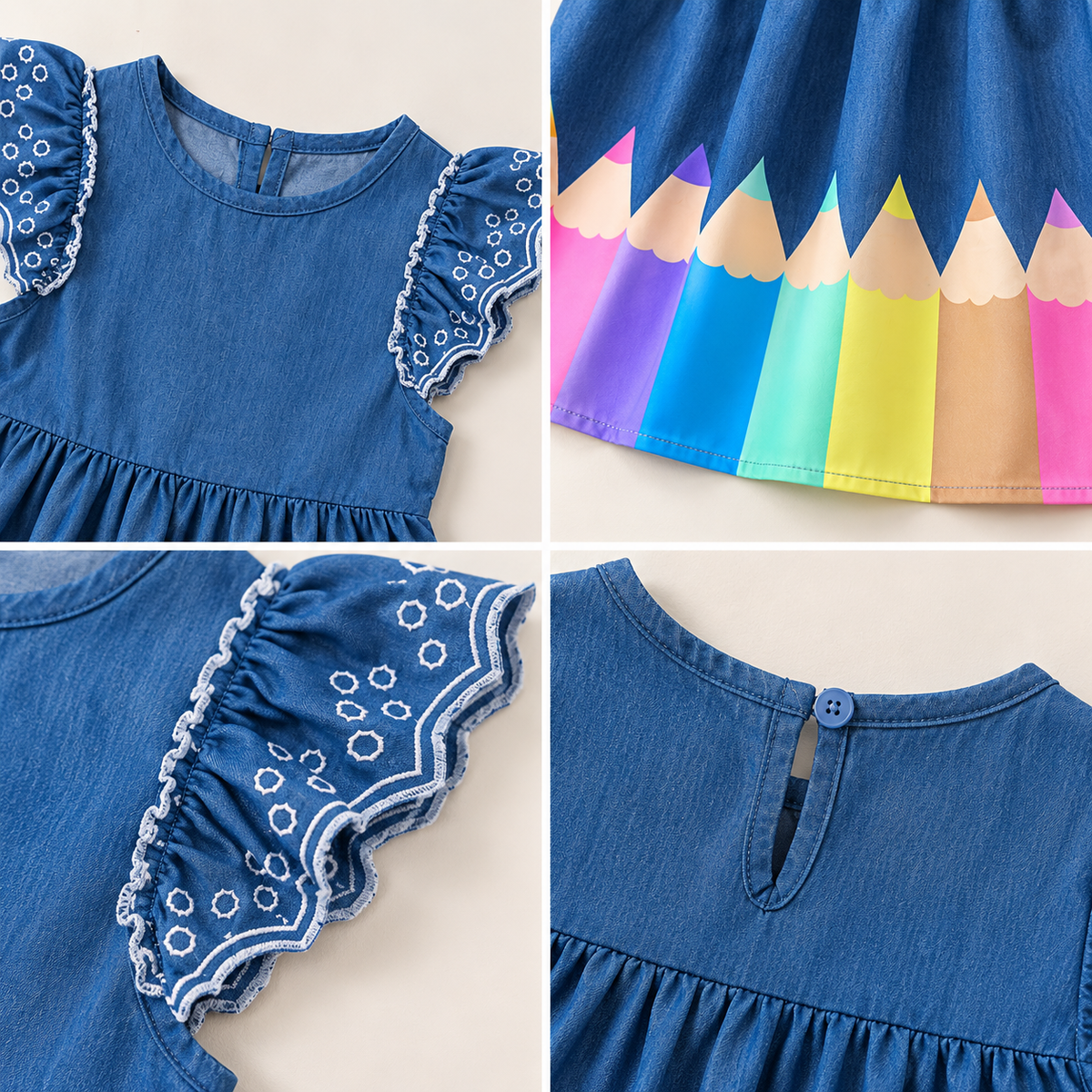 The Little Scholar Denim Dress