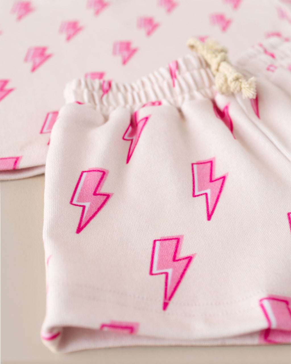 The Pink Bolts Shorts Set